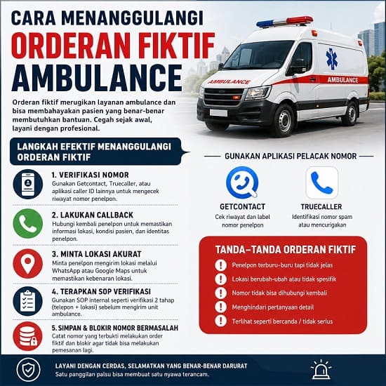 Cara Menanggulangi Orderan Fiktif Ambulance